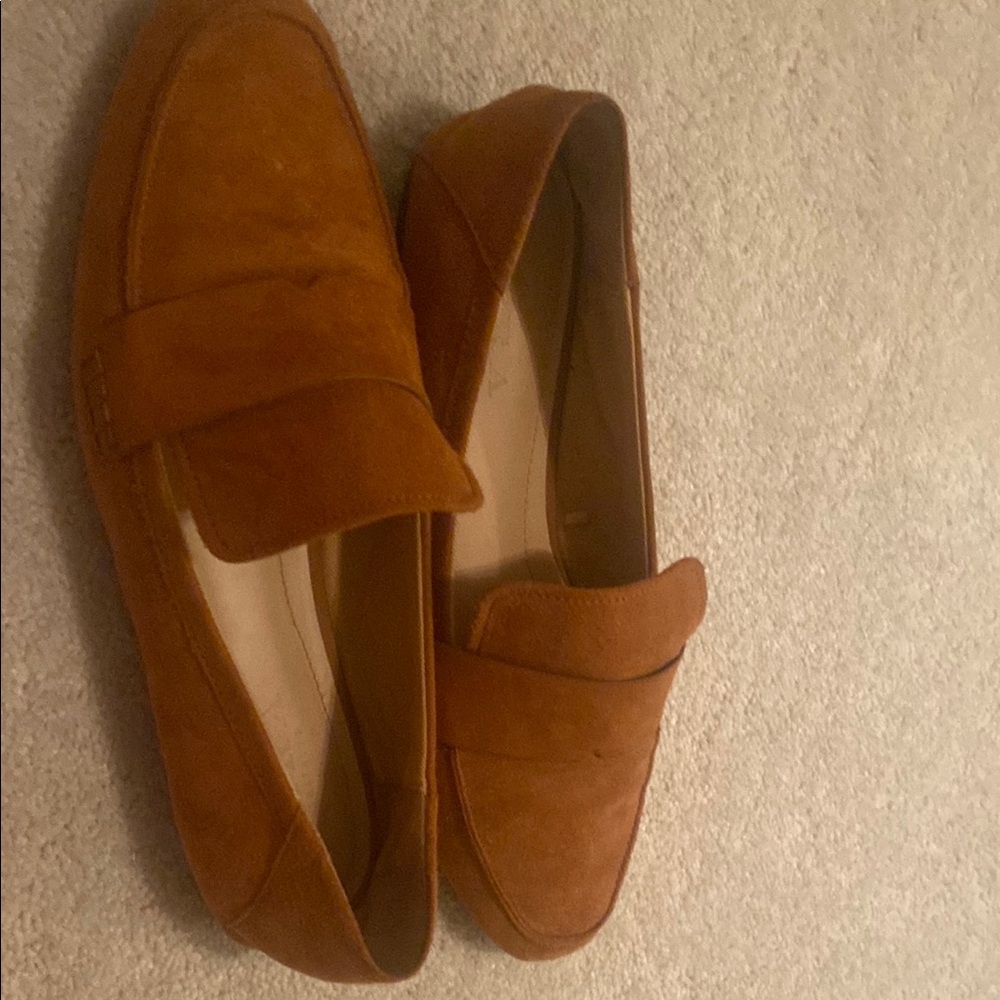 Zara Tan Flats with Strap Detail